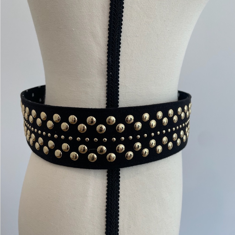 Black and Gold Studded Belt